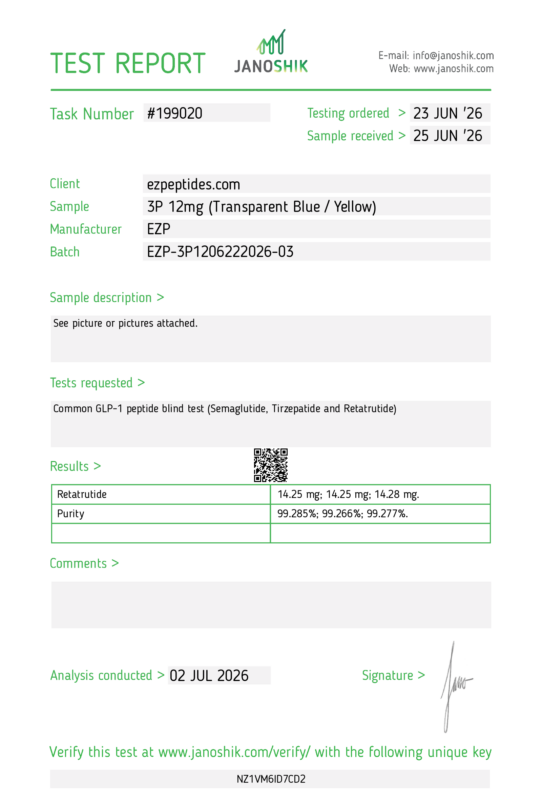 EZP-3P 12mg COA